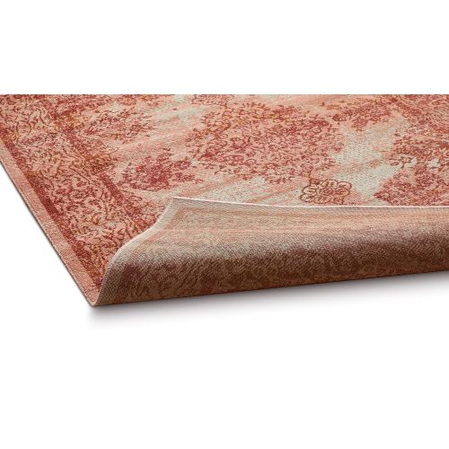  Well Woven FI-10-7 Firenze Cannes Modern Vintage Ethnic Medallion Distressed Pink Area Rug 710 x 910