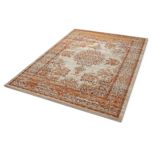  Well Woven FI-18-5 Firenze Cannes Modern Vintage Ethnic Medallion Distressed Earth Area Rug 53 x 73