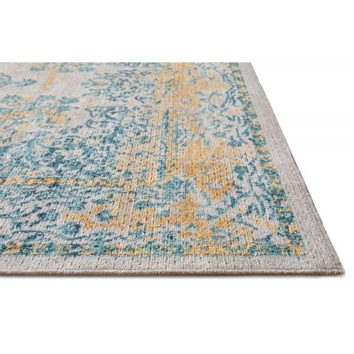  Well Woven FI-12-4 Firenze Cannes Modern Vintage Ethnic Medallion Distressed Ivory Area Rug 33 x 5, 33 x 5,