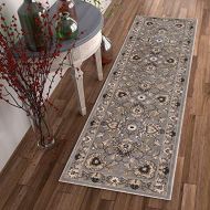 [아마존 핫딜] Well Woven Sultan Sarouk Brown Oriental 3x12 (27 x 12 Runner) Area Rug Persian Floral Formal Traditional Area Rug Easy Clean Stain Fade Resistant Shed Free Modern Classic Thick Sof