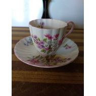 /WellKissMyGlass Shelley Stocks Demitasse Cup and Saucer (Ludlow)