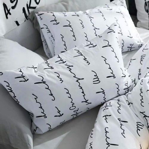  Wellboo Black and White Marble Bedding Cover Sets Boys Kids Twin Pure Cotton Duvet Cover Sets for Girls Teen Black White Geometric Triangle Abstract Texture Pattern Comforter Cover