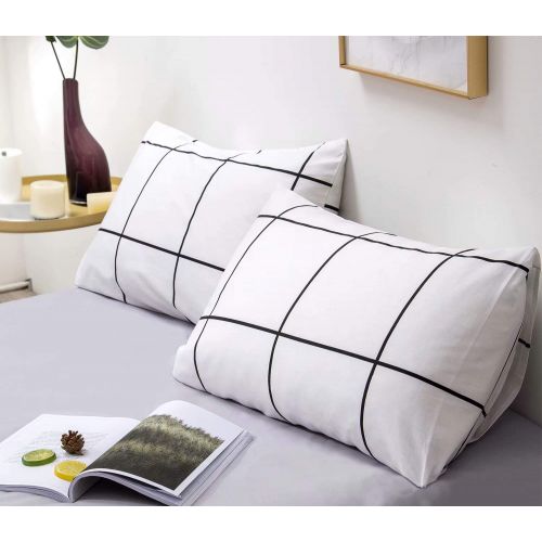  Wellboo Black and White Marble Bedding Cover Sets Boys Kids Twin Pure Cotton Duvet Cover Sets for Girls Teen Black White Geometric Triangle Abstract Texture Pattern Comforter Cover