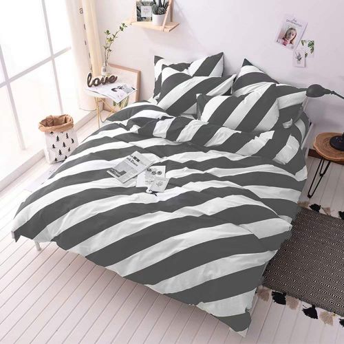  Wellboo White Comforter Covers Plaid Grid Cotton Duvet Covers Queen Checkered Boy Girl Bedding Sets Big Plaid Pattern Reversible Duvet Covers Mini Plaid Geometric Checkered Zipper