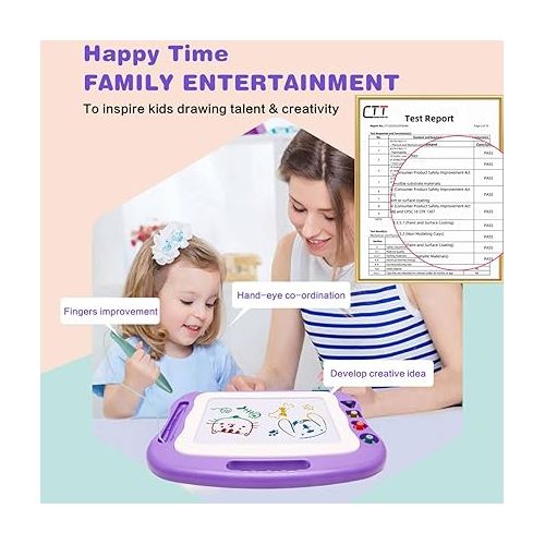  Magnetic Drawing Board,Toddler Toys for Girls Boys 3 Year Old Gifts,Magnetic Doodle Board for Kids,Large Etch Magnet Sketch Doodle Pad Christmas Easter Valentines Day Gifts for Kids