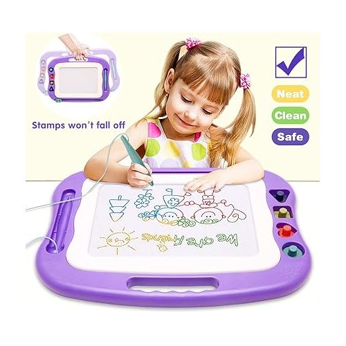  Magnetic Drawing Board,Toddler Toys for Girls Boys 3 Year Old Gifts,Magnetic Doodle Board for Kids,Large Etch Magnet Sketch Doodle Pad Christmas Easter Valentines Day Gifts for Kids