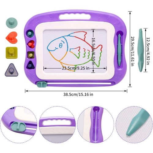  [아마존베스트]Wellchild Magnetic Drawing Board,Toddler Toys for Girls Boys 3 4 5 6 7 Year Old Gifts,Magnetic Doodle Board for Kids,Large Etch A Magnet Sketch Doodle Pad