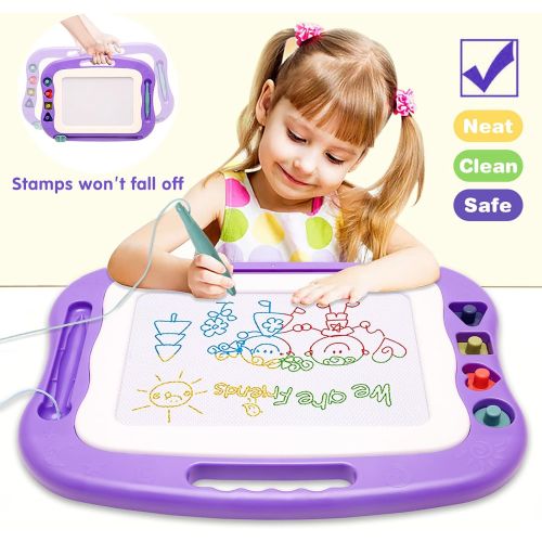 [아마존베스트]Wellchild Magnetic Drawing Board,Toddler Toys for Girls Boys 3 4 5 6 7 Year Old Gifts,Magnetic Doodle Board for Kids,Large Etch A Magnet Sketch Doodle Pad