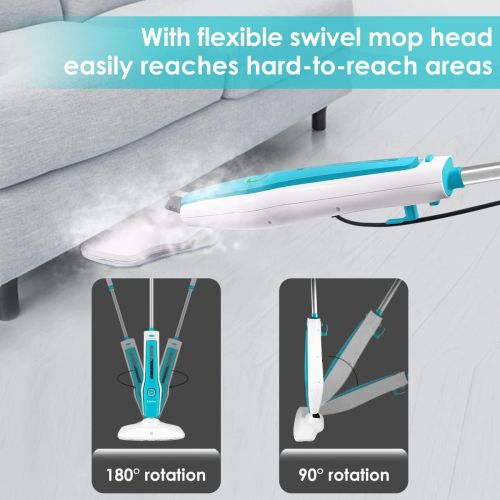  [아마존베스트]Wellcows Steam Mop,12 in 1 Convenient Detachable Handheld Steam Cleaner for Hardwood,Tiles,Carpet with Multifunctional Tools,1200W Handheld Steamer for Home,Kitchen,Garment and Fur