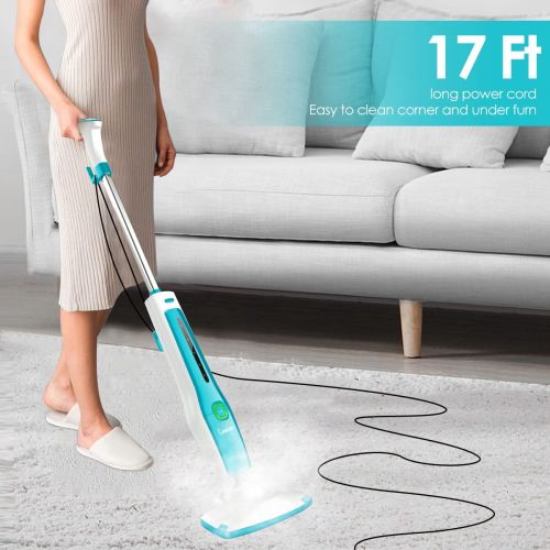  [아마존베스트]Wellcows Steam Mop,12 in 1 Convenient Detachable Handheld Steam Cleaner for Hardwood,Tiles,Carpet with Multifunctional Tools,1200W Handheld Steamer for Home,Kitchen,Garment and Fur