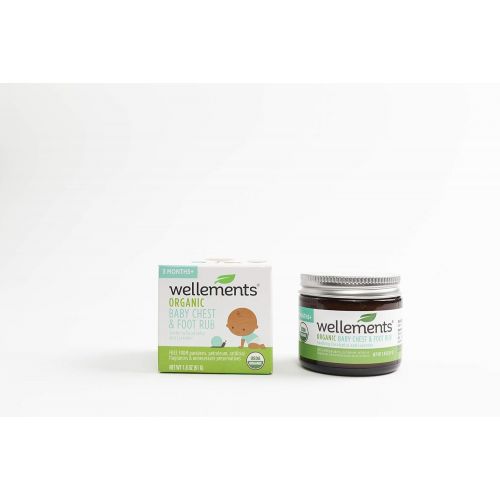  [아마존베스트]Wellements Organic Baby Chest & Foot Rub, 2 Fl Oz, Eucalyptus and Lavender, Free from Dyes,...