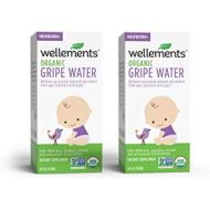 Wellements Organic Gripe Water, 4 Fl Oz, 2 Count, Eases Babys Stomach Discomfort and Gas, Free From Dyes, Parabens, Preservatives