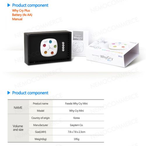  Wellis Ildongfoodis Why Cry Plus Why Cry Minibaby Cry Analyzeerdigital Thermometer Hygrometer (Mini)