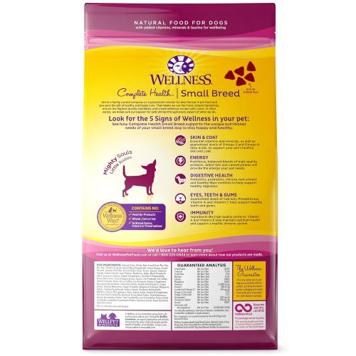  Wellness Natural Pet Food Wellness Complete Health Natural Dry Small Breed Dog Food Small Breed Senior Turkey & Peas