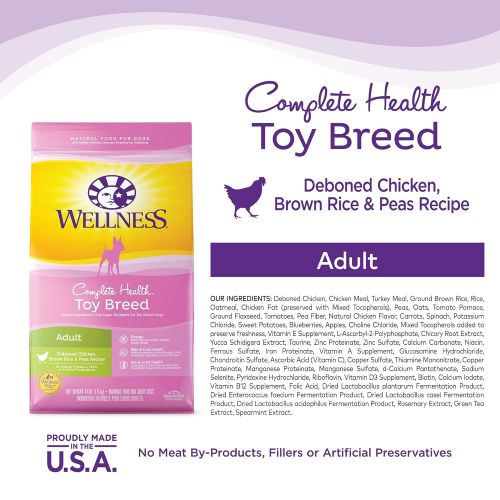  Wellness Natural Pet Food Wellness Complete Health Natural Dry Small Breed Dog Food Toy Breed Chicken & Rice