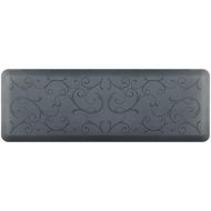 WellnessMats Bella Motif Anti-Fatigue Mat, Gray, 72 Inch by 24 Inch