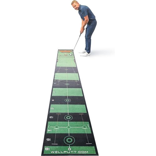  [아마존베스트]Wellputt Golf Putting Mat 13ft - Green