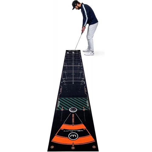  [아마존베스트]WellPutt Golf Wellputt Mat 13ft black - Golf training putting mat