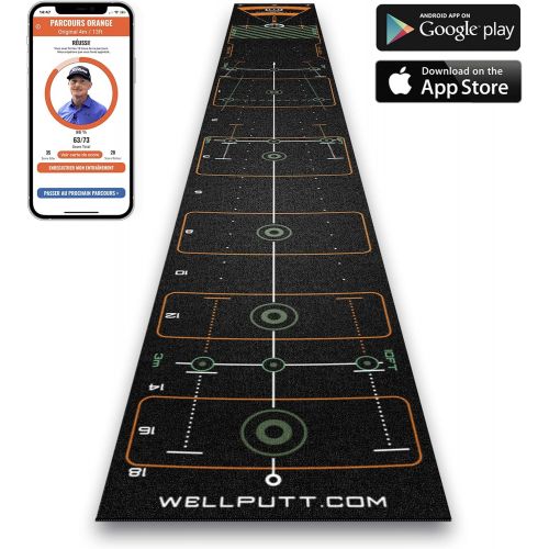  [아마존베스트]WellPutt Golf Wellputt Mat 13ft black - Golf training putting mat