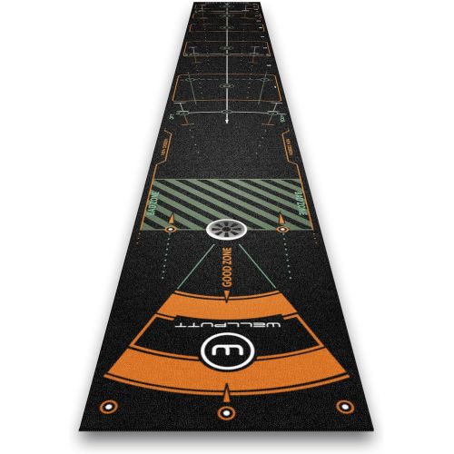  [아마존베스트]WellPutt Golf Wellputt Mat 13ft black - Golf training putting mat