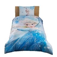 Wellstil Frozen Elsa Glitter %100 Cotton Girls Kids Duvet/Quilt Cover Set Single / Twin Size Kids Bedding