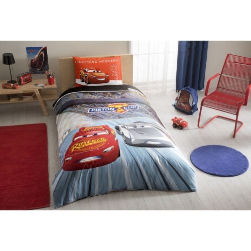  Wellstil wellstil %100 Cotton Disney Cars 3 Kids Duvet/Quilt Cover Set Single/Twin Size Kids Bedding