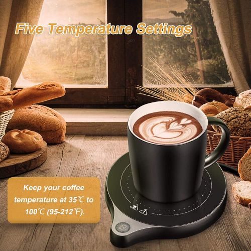  [아마존베스트]welltop Coffee Mug Warmer, Electric Beverage Warmer with Five Temperature Settings (Up to 212℉/100℃), Coffee Warmer Plate for Cocoa Tea Water Milk with Auto Shut Off, Office/Home U