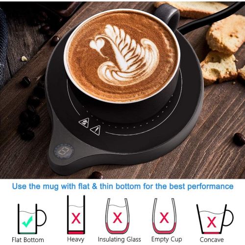  [아마존베스트]welltop Coffee Mug Warmer, Electric Beverage Warmer with Five Temperature Settings (Up to 212℉/100℃), Coffee Warmer Plate for Cocoa Tea Water Milk with Auto Shut Off, Office/Home U