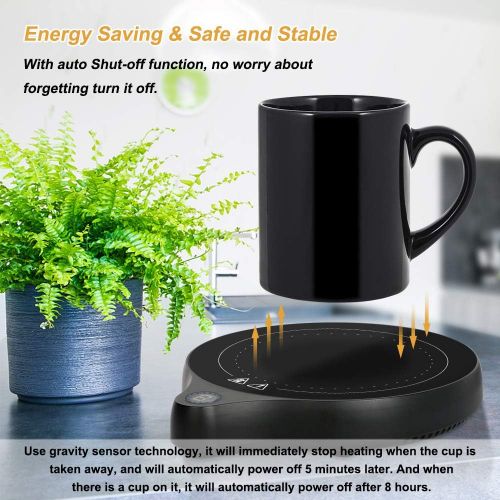  [아마존베스트]welltop Coffee Mug Warmer, Electric Beverage Warmer with Five Temperature Settings (Up to 212℉/100℃), Coffee Warmer Plate for Cocoa Tea Water Milk with Auto Shut Off, Office/Home U