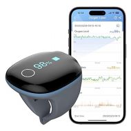Wellue O2ring Pulse Oximeter - Rechargeable Bluetooth Oxygen Saturation Monitor with Reminder| Wearable O2 Meter Continuous Tracking of Oxygen Level and Pulse Rate with Free APP & PC Software