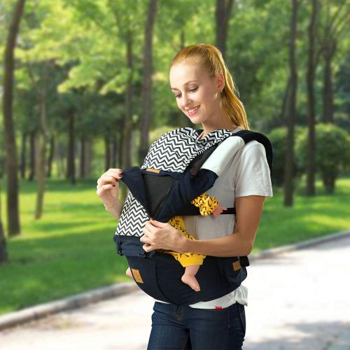  Welroom Ergonomic Baby Carrier, 6 Comfortable Positions Soft & Breathable Convertible Baby Backpack Carrier...