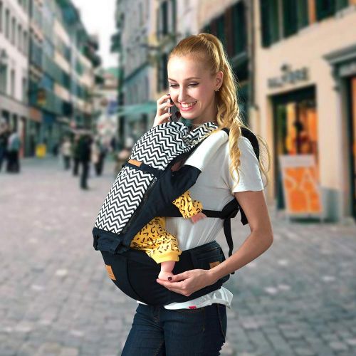  Welroom Ergonomic Baby Carrier, 6 Comfortable Positions Soft & Breathable Convertible Baby Backpack Carrier...