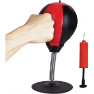 Wembley Desktop Novelty Punching Bag, Stress Relief Mini Speed Bag for Office or Home, Spring-Loaded Inflatable Punch Toy with Suction Cup Base for Adults, Men or Women, Fun Gift I