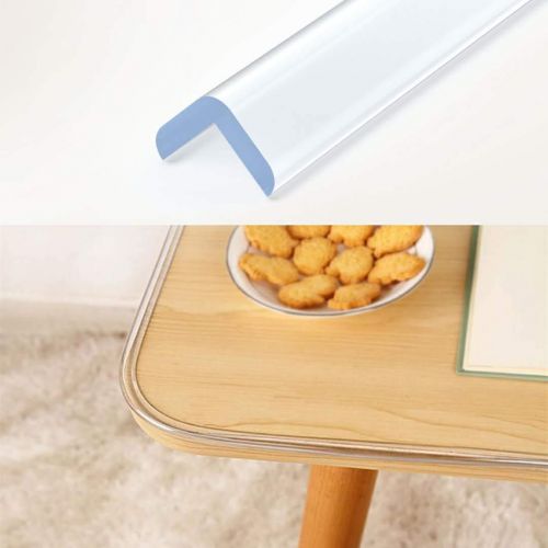  [아마존베스트]Wemk Transparent Table Edge Furniture Guard Corner Protectors Bumper Strip 1 Rolls 20ft(6.1m) with Double-Sided Mounting Tape for Cabinets, Drawers, Tables, Household Appliances et