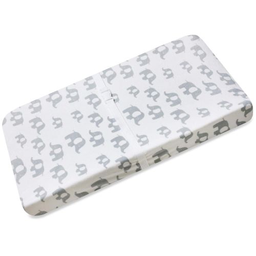  Wendy Bellissimo Velboa Contoured Diaper Pad Cover for Diaper Changer (32x16x6) - Elephant in...