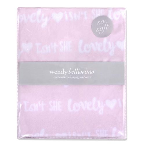  Wendy Bellissimo Velboa Contoured Diaper Pad Cover for Diaper Changer (32x16x6) - Elephant in...