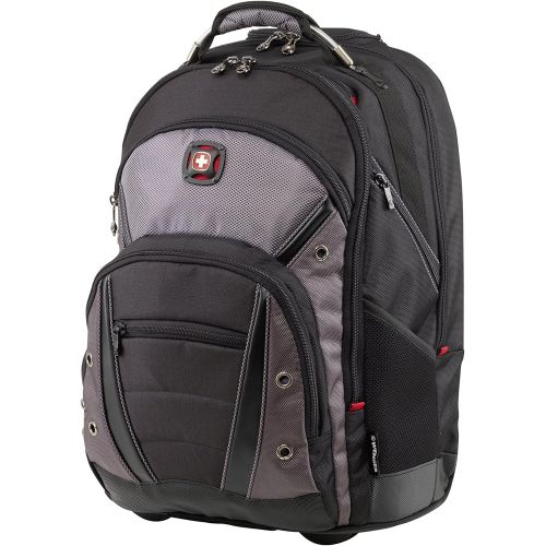  Wenger Luggage Synergy Wheeled 16 Laptop Backpack Bag, BlackGrey, One Size