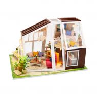 Wenjuan DIY Miniature Dollhouse Kit3D Puzzles Wooden House Craft KitsModern Apartment Model with LED LightCreative Room with Furniture and Accessories for Women and Girls