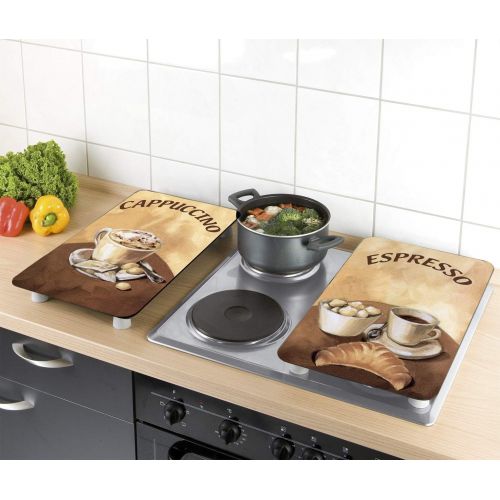  Wenko 2er-Set Herdabdeckplatten Espresso/Cappuccino Besonders robust