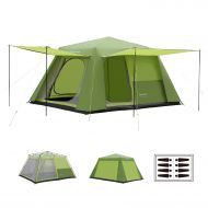 Wenzel KingCamp 8-Person 2-Room Instant Camp Cabin Tent, 13 × 9, with Full Cover Rain Fly