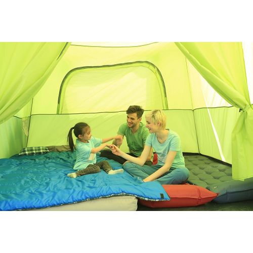  Wenzel KingCamp 8-Person 2-Room Instant Camp Cabin Tent, 13 × 9, with Full Cover Rain Fly