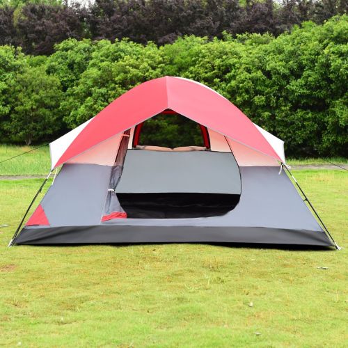  Wenzel GYMAX Camping Tent, 4 Person Lightweight Tent, for Family, Outdoor, Hiking Camping and Mountaineering