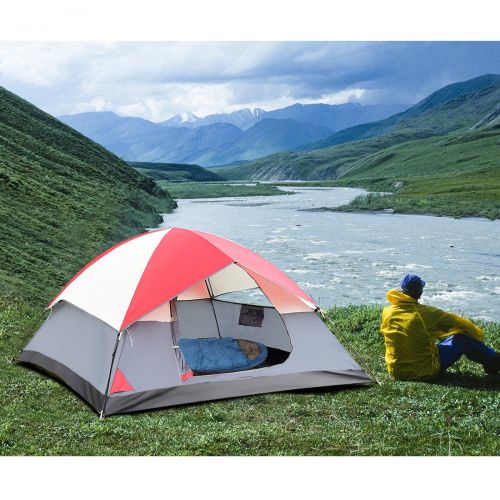  Wenzel GYMAX Camping Tent, 4 Person Lightweight Tent, for Family, Outdoor, Hiking Camping and Mountaineering