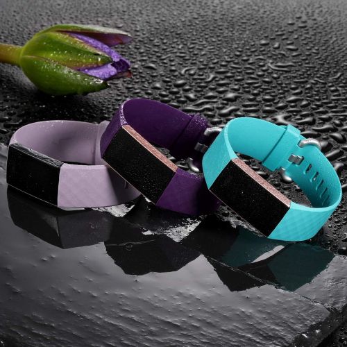  Wepro Waterproof Bands Compatible with Fitbit Charge 3 and Charge 3 SE, 3-Pack Replacement for Women Men, Small, Large