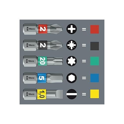  Wera 05073610001 3851/1 TS SB bits, stainless, PH 1 x 25 mm