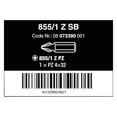  WERA 05073380001 855/1 Z SB bits, PZ 4 x 32 mm