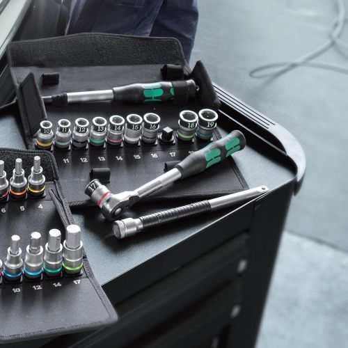  Wera 05004090001 8006 Sc 1 Zyklop Hybrid Ratchet Set, 12 Drive, Metric, 13 Pieces