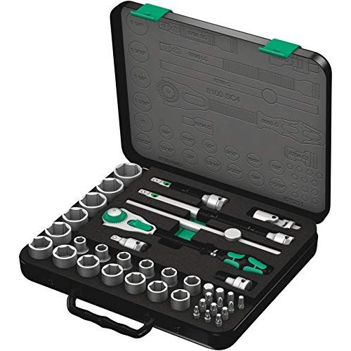  Wera Zyklop 8100 SC 4 12-Inch SAE Ratchet Set, 38-Piece