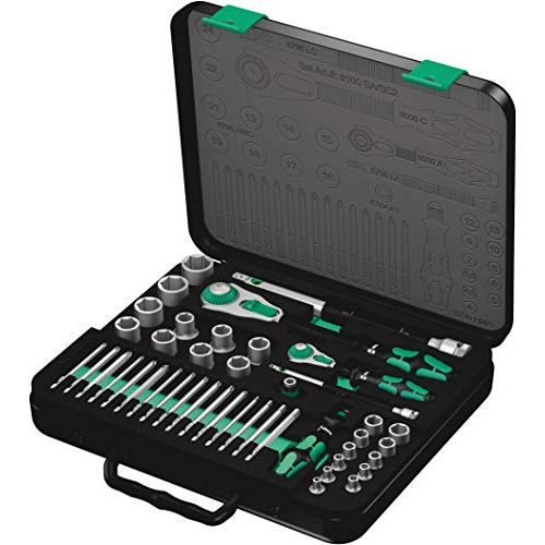  Wera 05160785001 8100 SaSc 2 Zyklop Speed Ratchet Set, 14 Drive and 12 Drive, Metric, 43 Pieces