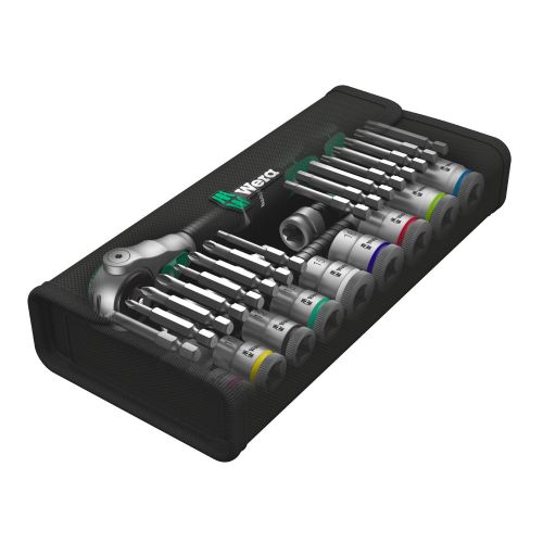  Wera 05004046001 8100 SB 6 Zyklop Metric Speed Ratchet Set, 29 Piece, 38 Drive